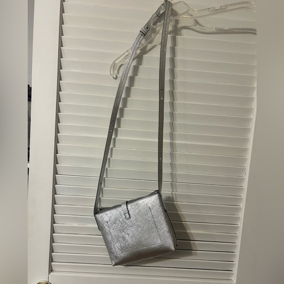 J. Crew Parker Crossbody Silver Metallic - Picture 6 of 7